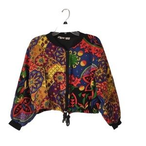 Vintage Speed Limit MPH Multi Color Jacket Size Medium